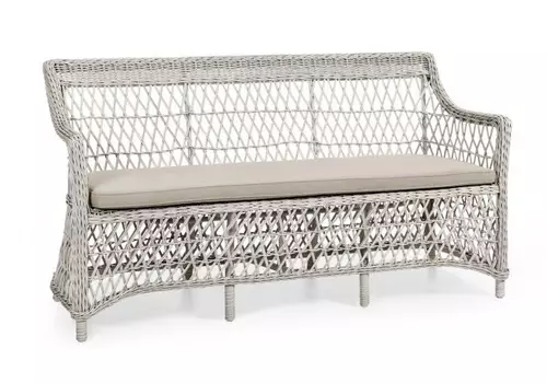 Плетеный диван Beatrice white