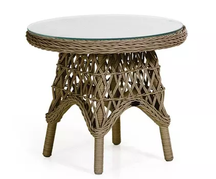 Плетеный круглый стол Beatrice-2 brown