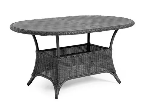 Плетеный стол овальный Magda grey