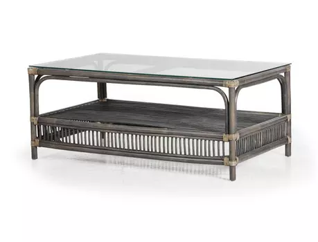 Плетеный столик со стеклом Bonete