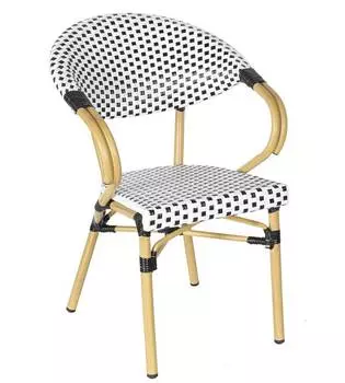 Плетеный стул Грас из искусственного ротанга, черный