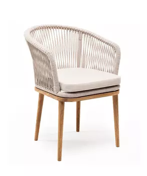 Плетеный стул Марсель из дуба бежевый