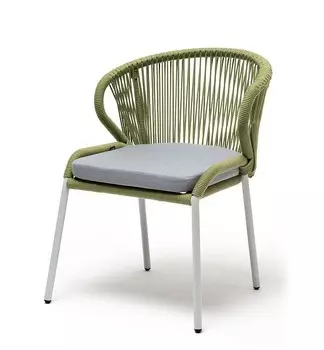 Плетеный стул Милан из роупа салатовый