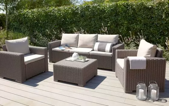 Садовая мебель Keter California 3 seater set brown