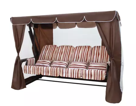 Садовые качели Элит Люкс Плюс шоколад