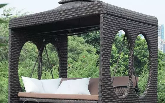 Садовые качели из искусственного ротанга Derong