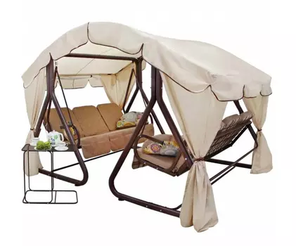 Шестиместные садовые качели Тет-а-Тет