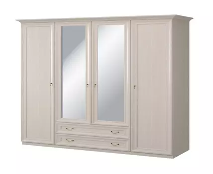Шкаф 4-х дверный с зеркалом №290 (серия МК 57)