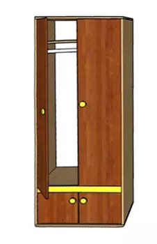 Шкаф платяной Ассоль А-3