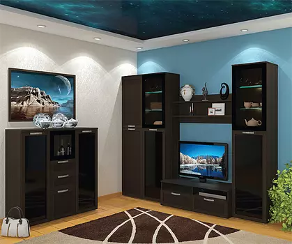 Стенка+комод Домино-2