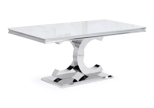 Стол стеклянный на тумбе Klod