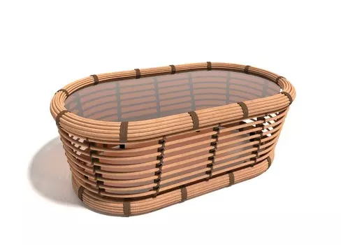 Столик журнальный из искусственного ротанга Бамбук