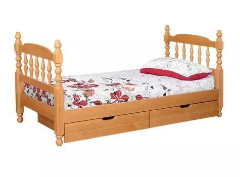 Точеная одноярусная кровать