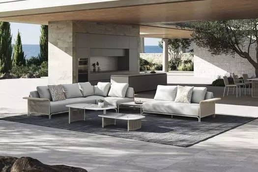 Трансформирующаяся лаунж-зона Мальдивы, соломенная