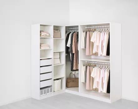 Угловая гардеробная большая Пакс PAX IKEA