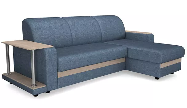 Угловой диван Визави 01 с оттоманкой и столиком