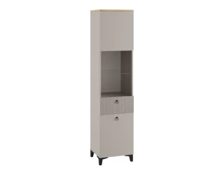 Витрина Ника 400 бежевый мат-05/кашемир/дуб делано