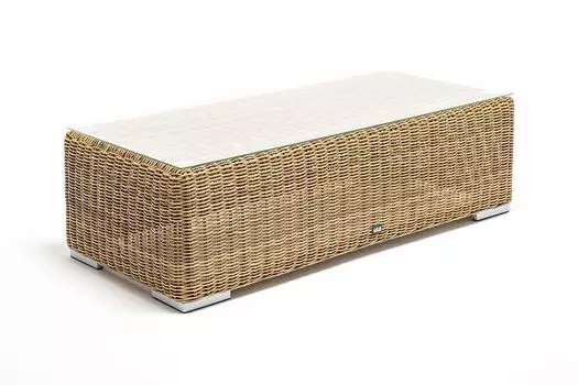 Журнальный столик из искусственного ротанга Боно соломенный