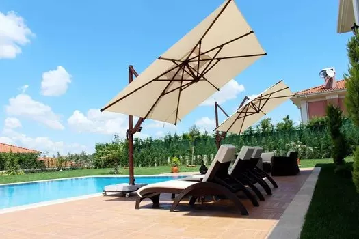 Зонт профессиональный Banana Plus бежевый 3x3 с плитами