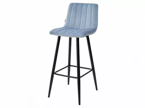 Барный стул DERRY G108-56 пудровый синий, велюр