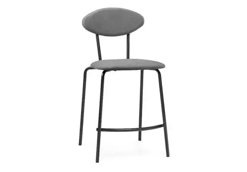 Барный стул Коумо катания сильвер / черный матовый