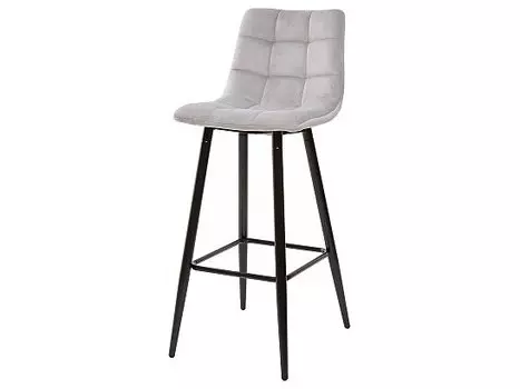 Барный стул LECCO UF910-02 LIGHT GREY, велюр