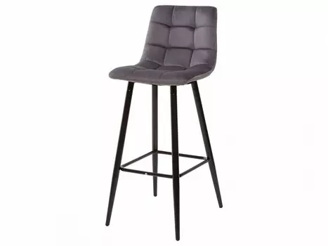 Барный стул LECCO UF910-05 DARK GREY, велюр