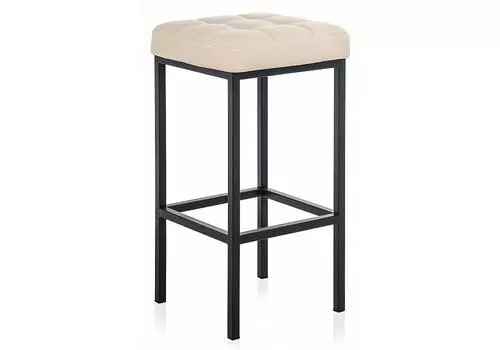 Барный стул Лофт кожзам d1 / черный матовый