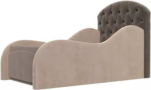 Детская кровать Майя Велюр Коричневый/Бежевый