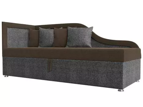 Детский диван Дюна левый угол Рогожка Коричневый/Серый