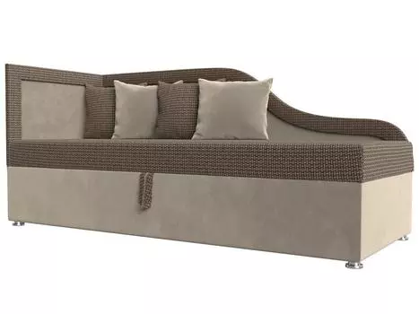 Детский диван Дюна левый угол Рогожка/Микровельвет Корфу 03/Бежевый