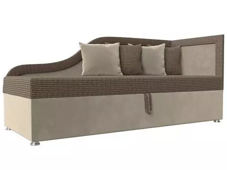 Детский диван Дюна правый угол Рогожка/Микровельвет Корфу 03/Бежевый