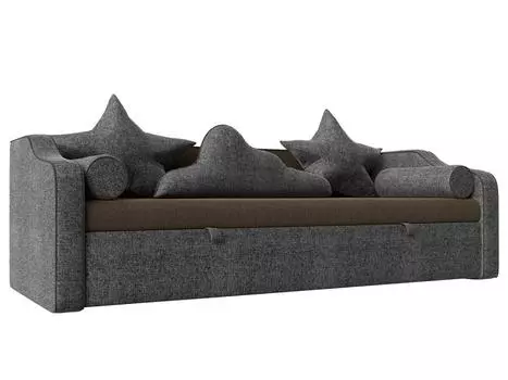 Детский диван-кровать Рико Рогожка Коричневый/Серый