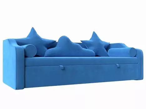 Детский диван-кровать Рико Велюр Голубой