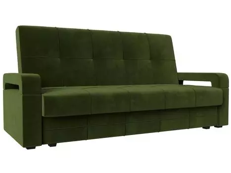 Диван-книжка Гермес Лайт Микровельвет Зелёный