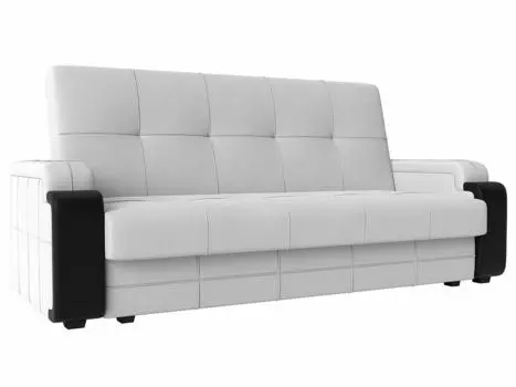 Диван Книжка Николь Лайт Экокожа Белый\Черный