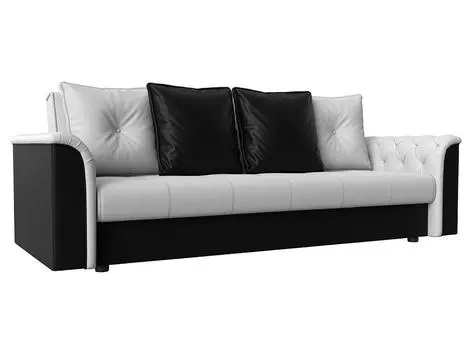 Диван книжка Сиеста Экокожа Белый\Черный
