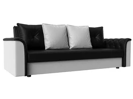 Диван книжка Сиеста Экокожа Черный\Белый