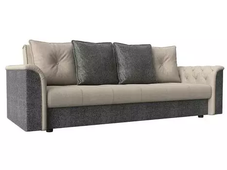 Диван книжка Сиеста Рогожка Бежевый\Серый