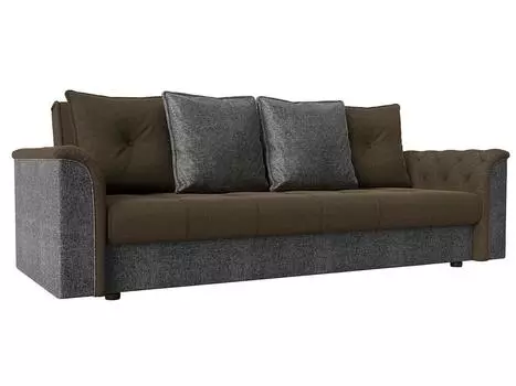 Диван книжка Сиеста Рогожка Коричневый\Серый