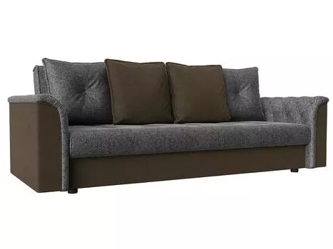 Диван книжка Сиеста Рогожка Серый\Коричневый