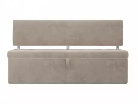 Кухонный прямой диван Стоун Велюр Бежевый