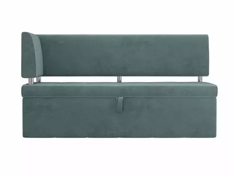 Кухонный угловой диван Стоун Велюр Бирюза левый угол