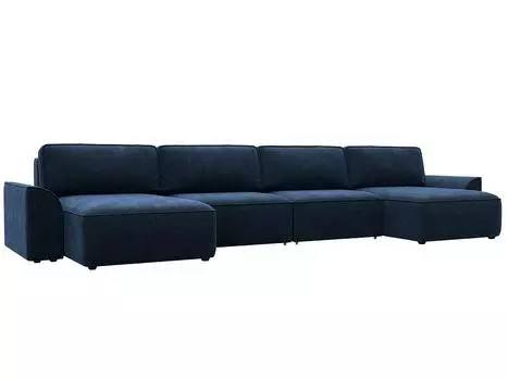 Диван п-образный Лига-048 НПБ лонг Шенилл RIMINI 10 синий