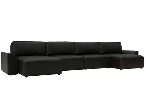 Диван п-образный Лига-048 НПБ лонг Экокожа GRIFON 12 коричневый