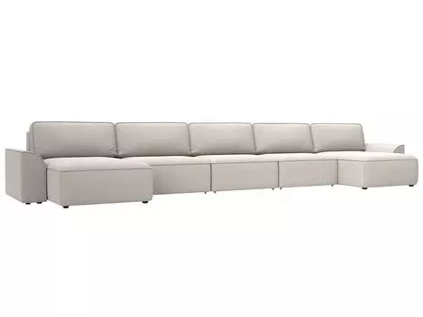 Диван п-образный Лига-048 НПБ МегаЛонг Замша JOLY 05 бежевый