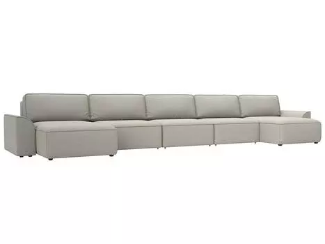 Диван п-образный Лига-048 НПБ МегаЛонг Рогожка Амур 02 бежевый