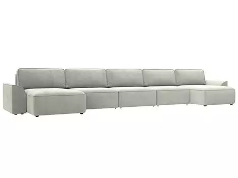 Диван п-образный Лига-048 НПБ МегаЛонг Велюр TOWER 01 молочный