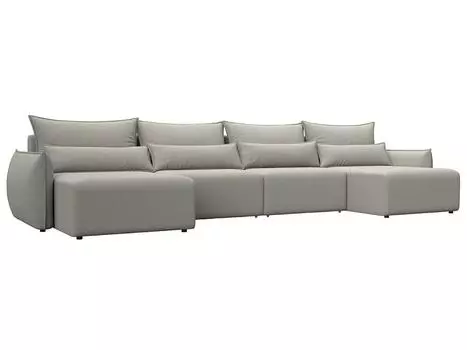 Диван п-образный Лига-051 НПБ Лонг Рогожка Амур 02 бежевый