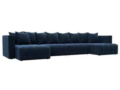 Диван п-образный Лига-052 НПБ Лонг Шенилл Rimini 10 синий